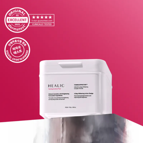 HEALIC Toning Active Pads  Exfoliating Whitening Moisturizing with Tranexamic Acid, Niacinamide